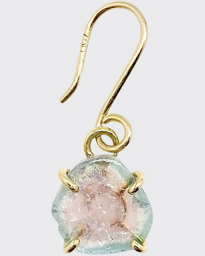 Shop Atelier Paulin 18k Solitaire Stone-drop Earring, Single In Turquoise