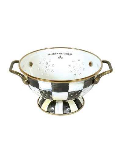 Shop Mackenzie-childs Courtly Check Small Colander In Black/white