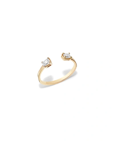 Shop Lana Solo Emerald Diamond Echo Ring In Gold