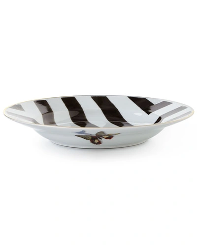 Shop Christian Lacroix Sol Y Sombra Soup Plate In Blkwht