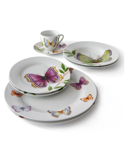 Shop Neiman Marcus 20-piece Butterfly Dinnerware Set In White Pattern