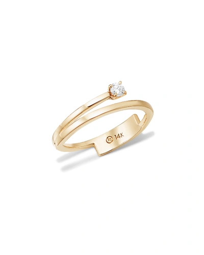Shop Lana 14k Solo Diamond Double-band Ring In Gold