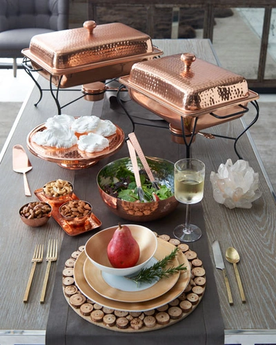 Neiman Marcus 12-piece Gold Brushstroke Dinnerware Service In Gold