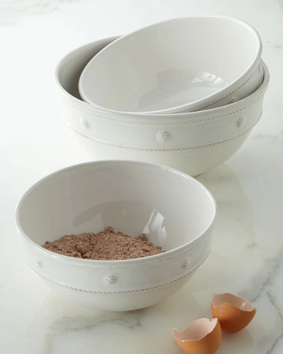 Juliska Berry & Thread Whitewash Nesting Serving Bowl, Set Of 3 In Whitewash