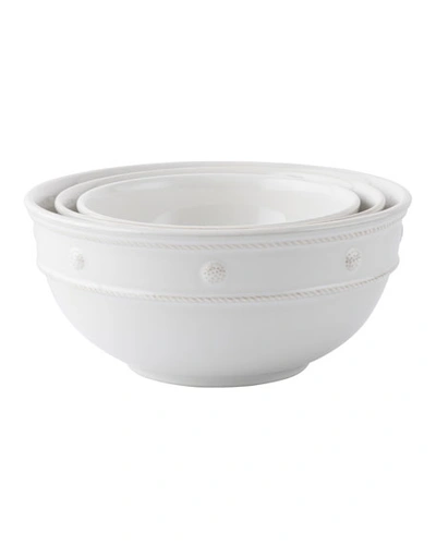 Juliska Berry & Thread Whitewash Nesting Serving Bowl, Set Of 3 In Whitewash