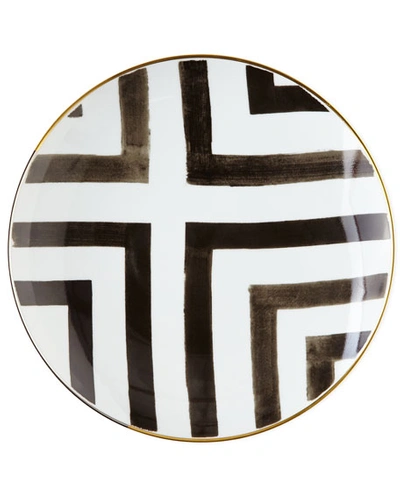 Shop Christian Lacroix Sol Y Sombra Dinner Plate In Black/white