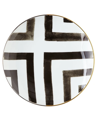 Shop Christian Lacroix Sol Y Sombra Dessert Plate In Blkwht