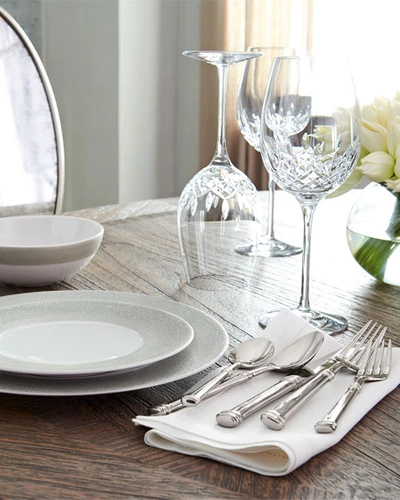Shop Neiman Marcus 12-piece Sahara Dinnerware Set In Silver