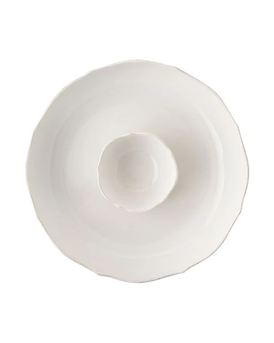 Juliska Berry & Thread Whitewash Chip And Dip In Whitewash