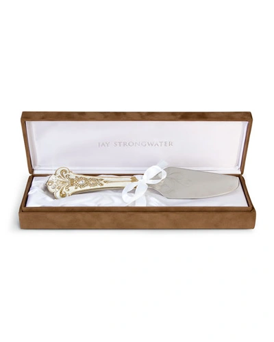 Shop Jay Strongwater Duchess Cake Knife In Gold