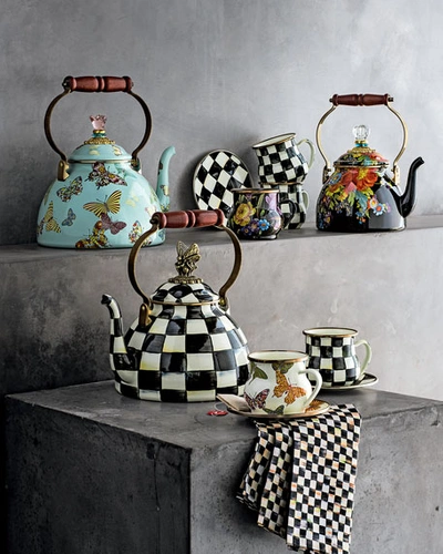 Mackenzie-childs Courtly Check Mug In Black/white