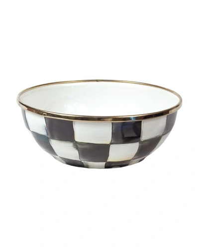 Shop Mackenzie-childs Courtly Check Everyday Bowl In Black/white