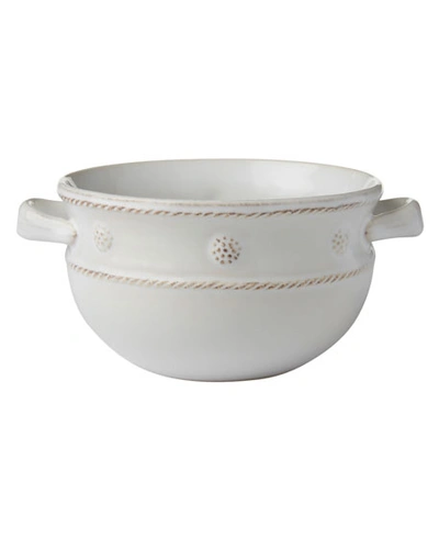Juliska Berry & Thread Handled Soup Bowl In Whitewash