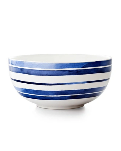 Shop Ralph Lauren Cote D'azur Stripe Serving Bowl In Blue/white