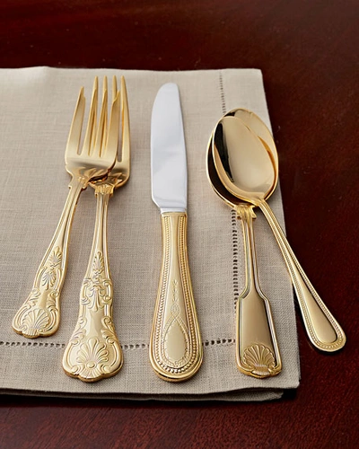 Towle Silversmiths 90-piece Gold-plated Hotel Flatware Service In Gold