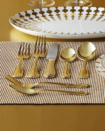 Towle Silversmiths 90-piece Gold-plated Hotel Flatware Service In Gold