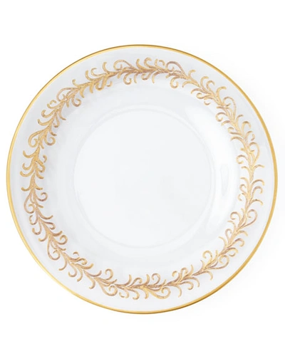 Shop Neiman Marcus Oro Bello Dinner Plates, Set Of 4 In Clear/gold