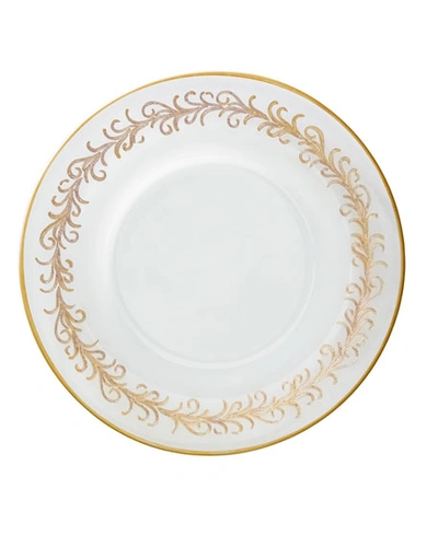 Shop Neiman Marcus Oro Bello Dinner Plates, Set Of 4 In Clear/gold