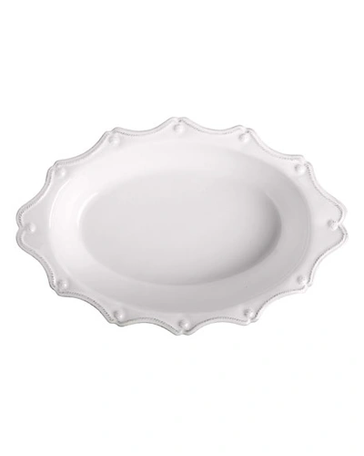 Juliska Berry & Thread 18" Oval Baker - Whitewash In Whitewash
