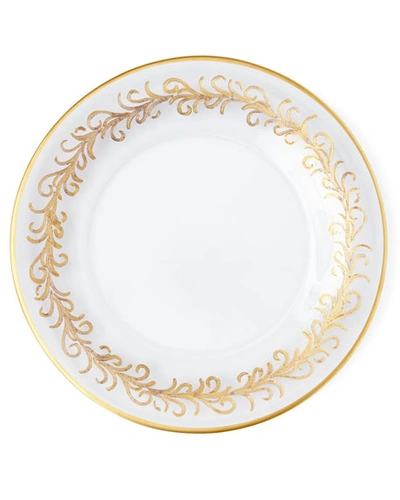 Shop Neiman Marcus Oro Bello Dessert Plates, Set Of 4 In Clear/gold