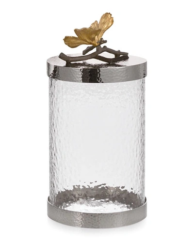 Shop Michael Aram Butterfly Ginkgo Canister, Medium In Clear