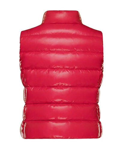Shop Moncler Ghany Quilted Zip-front Vest In Pink