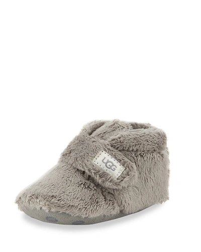 Shop Ugg Bixbee Terry Cloth Booties, Baby/kids In Charcoal