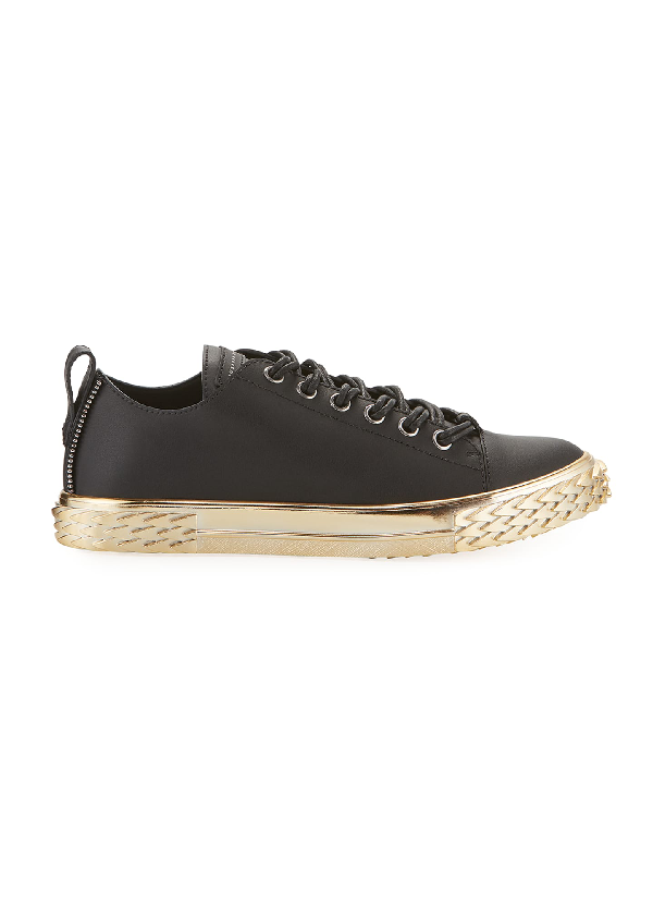 giuseppe zanotti watch leather sneaker
