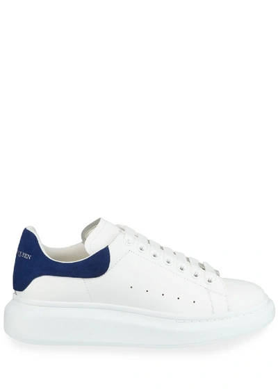 Shop Alexander Mcqueen Men's Oversized Sneakers In White/blue