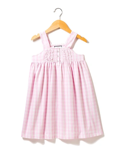 Shop Petite Plume Charlotte Gingham Nightgown In Pink Gingham