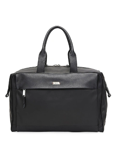 Shop Bally Men's Volkwin Nylon/leather Weekender Bag In Black