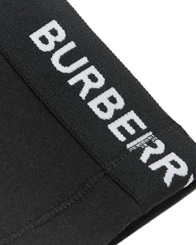 Shop Burberry Krista Logo Stretch Leggings In Black