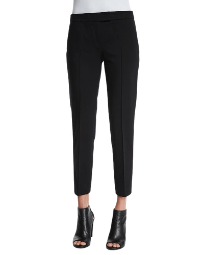 Shop Akris Punto Frankie Slim-leg Ankle Pants, Black