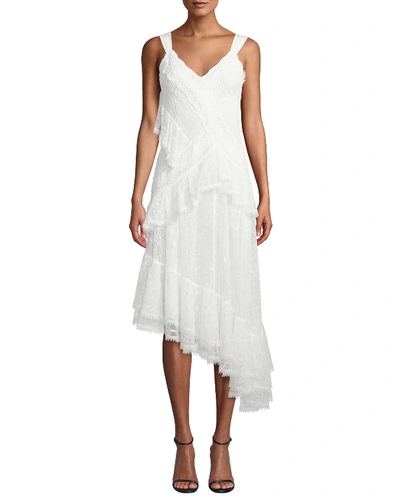 Shop Alexis Augustine Embroidered High-low Dress In White