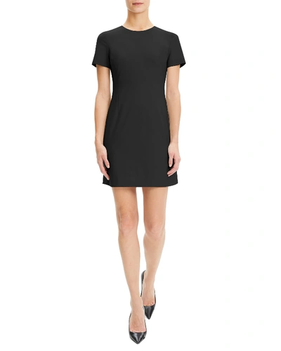 Shop Theory Jatinn Wool Dress In Black