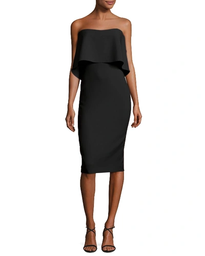 Shop Gucci Driggs Strapless Cocktail Dress In Black