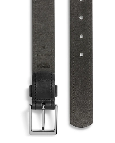 Shop Shinola Men's Harness Single-stitch Leather Belt In Black