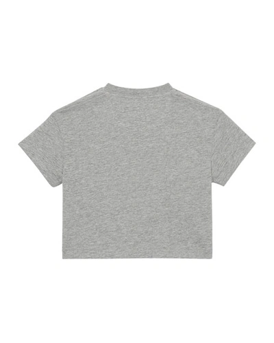 Shop Burberry Robbie Cotton Logo Tee In Gray