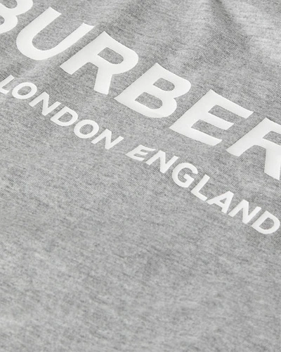 Shop Burberry Robbie Cotton Logo Tee In Gray