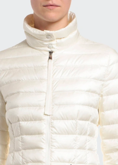 Shop Moncler Safre Puffer Coat In White