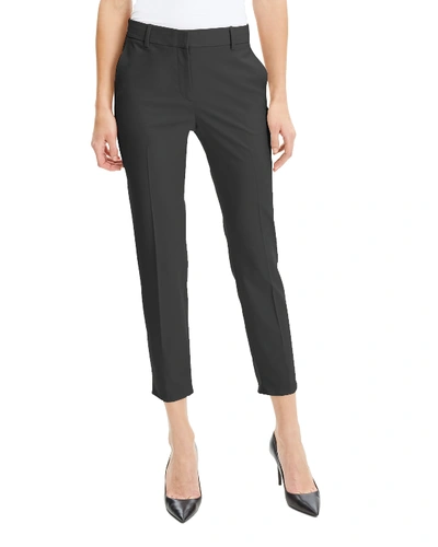 Shop Theory Treeca Skinny-leg Cropped Good Wool Suiting Pants In Black