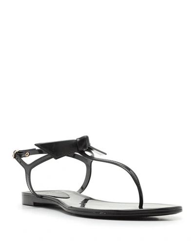 Shop Alexandre Birman Clarita Mixed Jelly Flat Sandals In Black