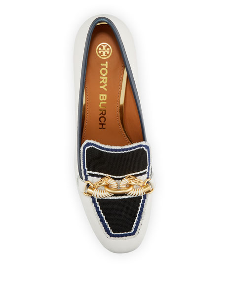 tory burch navy heels