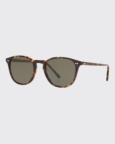 Shop Oliver Peoples Men's Forman L. A. Tortoiseshell Sunglasses In Brown Pattern