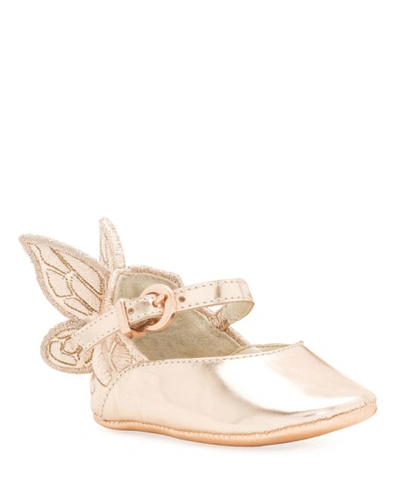 Shop Sophia Webster Chiara Butterfly-wing Flat, Pink, Baby Sizes 0-12 Months