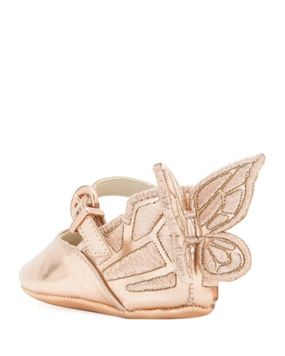 Shop Sophia Webster Chiara Butterfly-wing Flat, Pink, Baby Sizes 0-12 Months