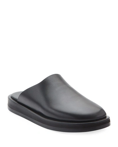 Shop The Row Sabot Smooth Calfskin Mules In Black