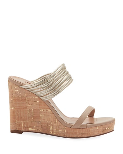 Shop Aquazzura Rendez Vous Wedge Sandals In Nude