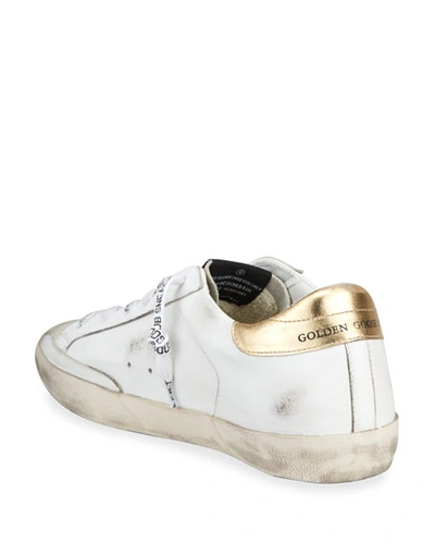 Shop Golden Goose Superstar Leo-star Leather Low-top Sneakers In White