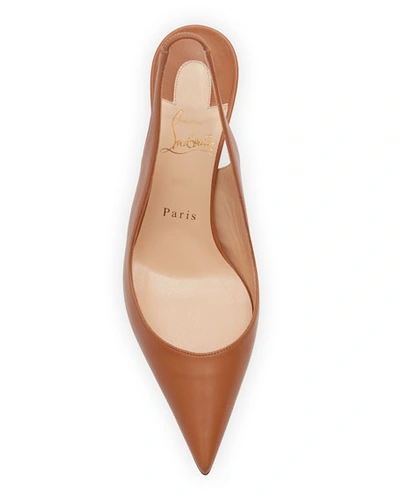 clare 80 leather red sole pumps